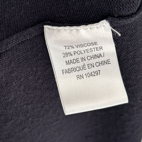 Milly of New York Knit Dress Size Small Black Ivory Stripe V-Neck Classic - Picture 10 of 12